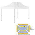 10' x 15' White Rigid Pop-Up Tent Kit, Full-Color, Dynamic Adhesion (1 Location)